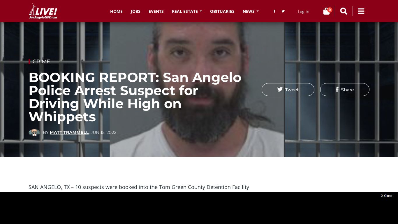 BOOKING REPORT: San Angelo Police Arrest Suspect for Driving While High ...